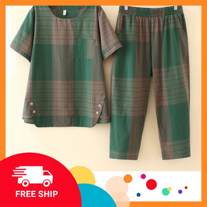Bộ mặc nhà trung niên, bộ trung tuổi cho mẹ và bà