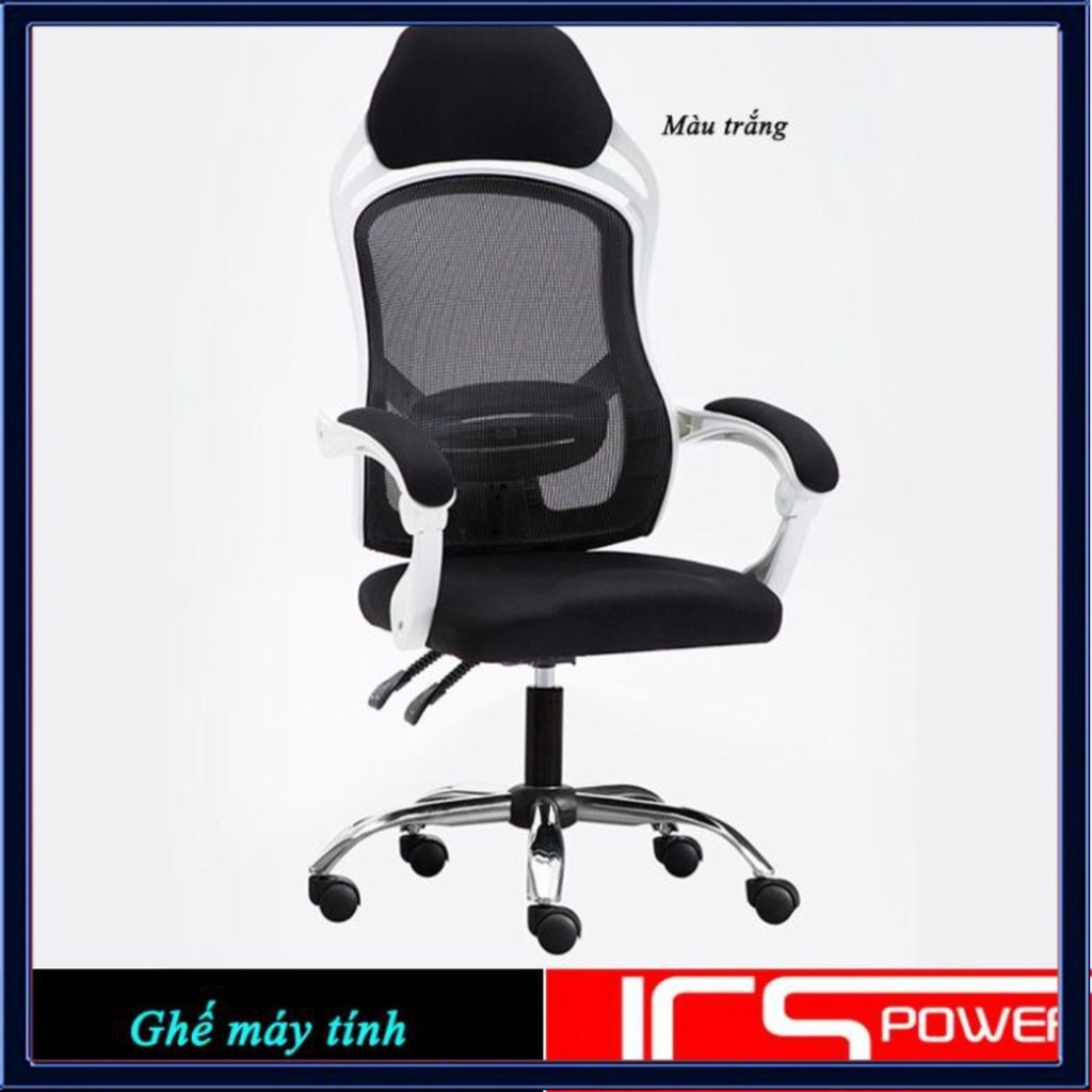 Ghế Văn Phòng, Ghế Xoay Văn Phòng Chân Thép Chắc Chắn Xoay 360 Độ, Nệm Lưới Cao Cấp Tiện Dụng
