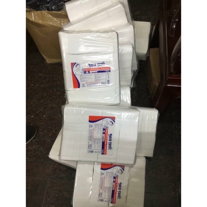 Bông Gòn cắt miếng Sẵn 1kg Vệ Sinh cho bé 7x7, 10 x 10 - Chính hãng Bông Bạch Tuyết