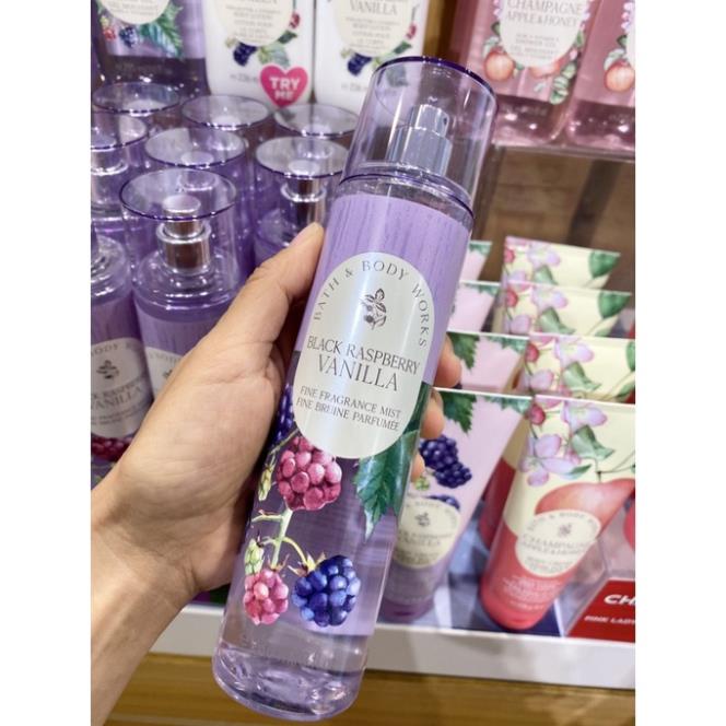 ✨ Xịt thơm Body Mist 𝐁𝐚𝐭𝐡 𝐀𝐧𝐝 𝐁𝐨𝐝𝐲 𝐖𝐨𝐫𝐤𝐬 𝐁𝐥𝐚𝐜𝐤 𝐑𝐚𝐬𝐩𝐛𝐞𝐫𝐫𝐲 𝐕𝐚𝐧𝐢𝐥𝐥𝐚