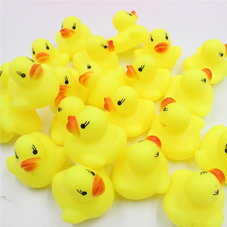 Túi vịt 20 con thả bồn nước bóp chít chít màu vàng