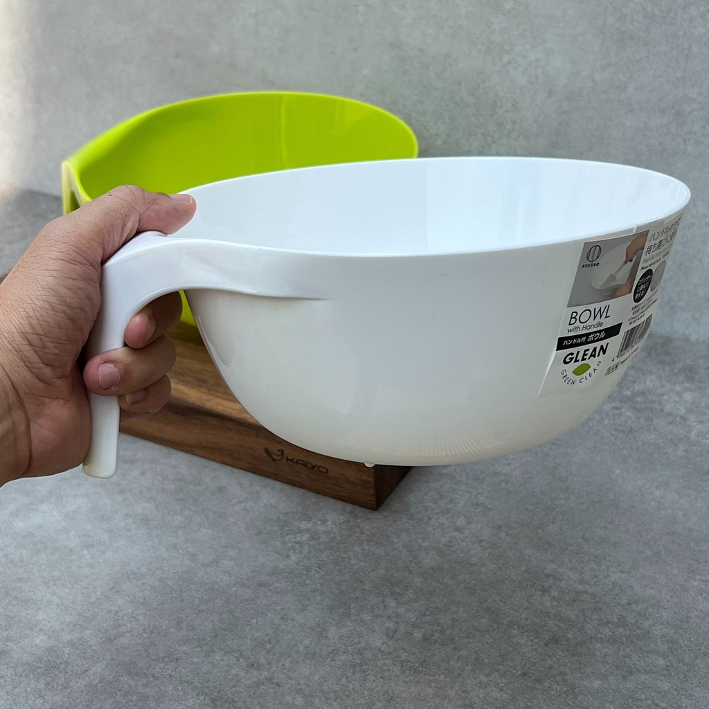 HÀNG NHẬT - Tô trộn thực phẩm có tay cầm 22,5cm Kokubo (màu trắng/Xanh)