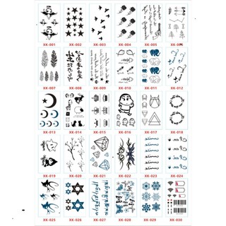 [❌GIÁ SỈ❌] Set 30 tấm dán hình xăm 1652
