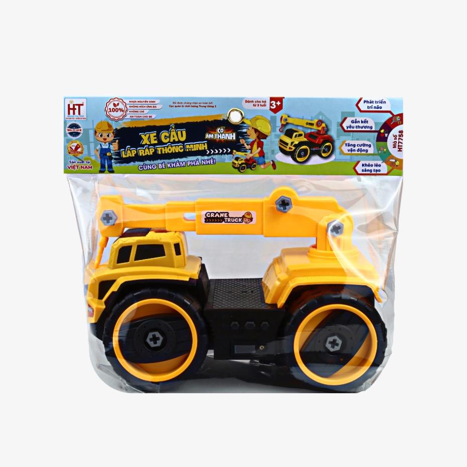 Xe cẩu lắp ráp thông minh có âm thanh HT7758 hàng Việt Nam chất lượng