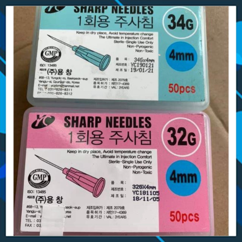 Kim meso 32G, 34G Hàn Quốc tiêm prp cá hồi căng bóng