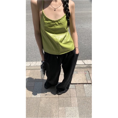 Áo Hai Dây Xếp Ly Thiết Kế Đơn Giản Hợp Thời Trang