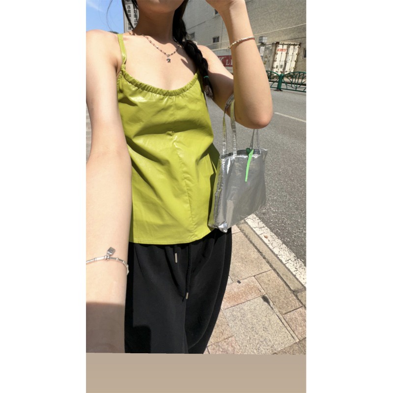 Áo Hai Dây Xếp Ly Thiết Kế Đơn Giản Hợp Thời Trang