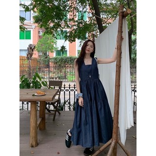 Amy Dress - Đầm denim dài tầng