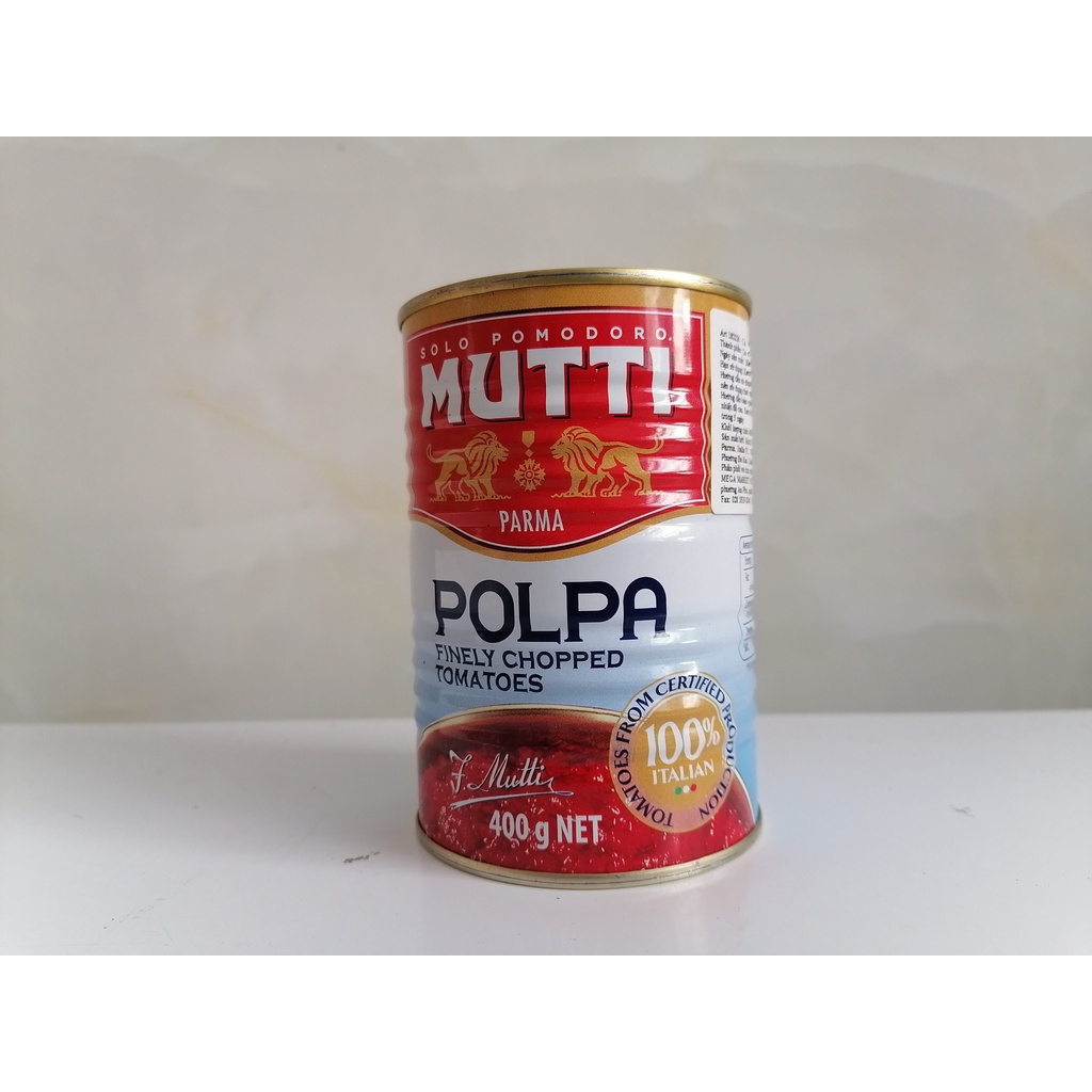 CÀ CHUA XAY NHUYỄN MUTTI 400G, sốt cà chua nấu pasta, mỳ ý, pizza  BM FOOD