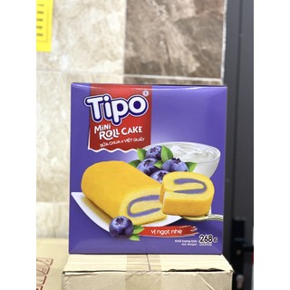 Bánh Tipo bông lan cuộn kem vị việt quất hộp 268g