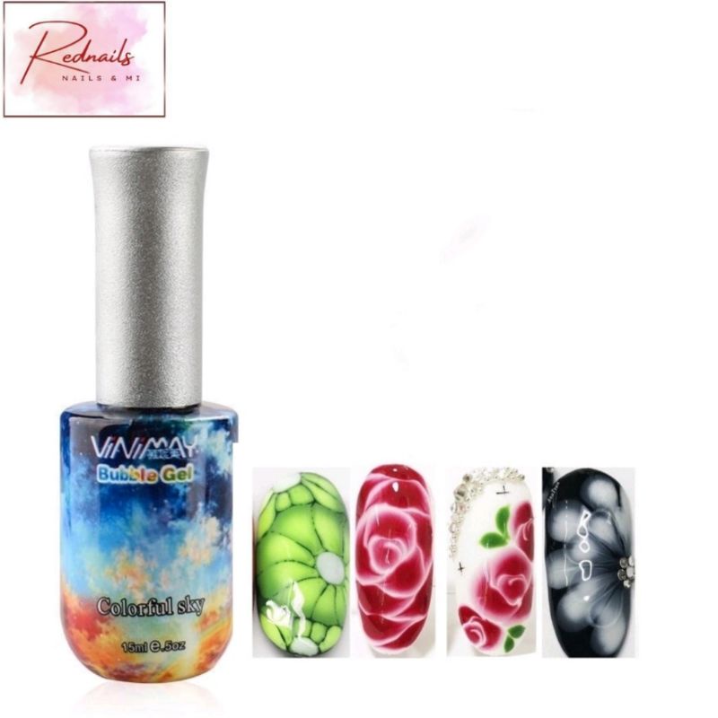 Sơn Gel Top Coat Loang Vinimay Tạo Loang Chuyên Dụng Cho Làm Móng - Nails Red
