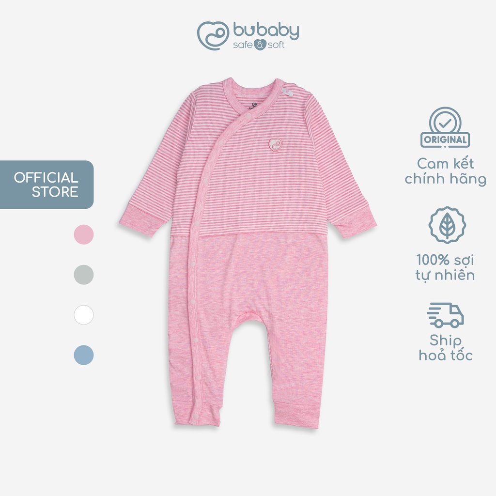 Bodysuit cho bé Sơ Sinh cài cúc chéo chất liệu Siro Cotton mềm mại BU Baby BSR210800 | Quần áo BU Baby chính hãng