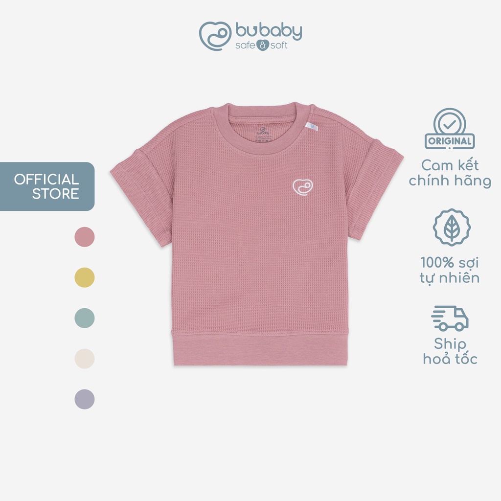 Áo ngắn tay cổ tròn Waffle BBC330403 | Quần áo BU Baby chính hãng