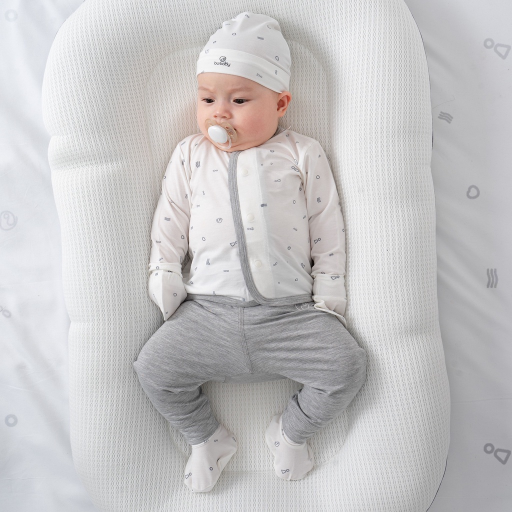 Bộ quần áo dài tay cài giữa Bambus Signature BBB110209 | Quần áo BU Baby chính hãng