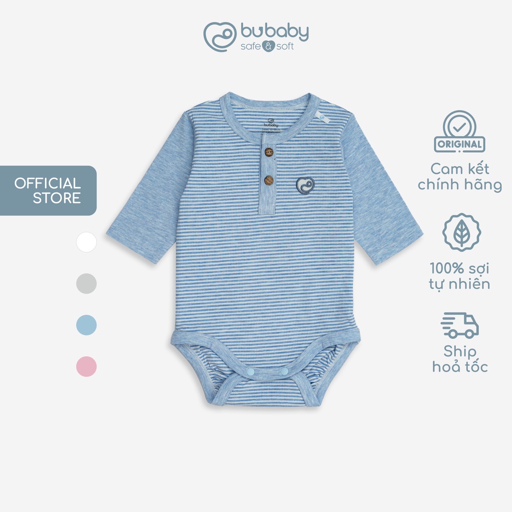 Body chip bé trai, bé gái 3-12M, chất liệu siro cotton BU Baby BSR220300 | Quần áo BU Baby chính hãng