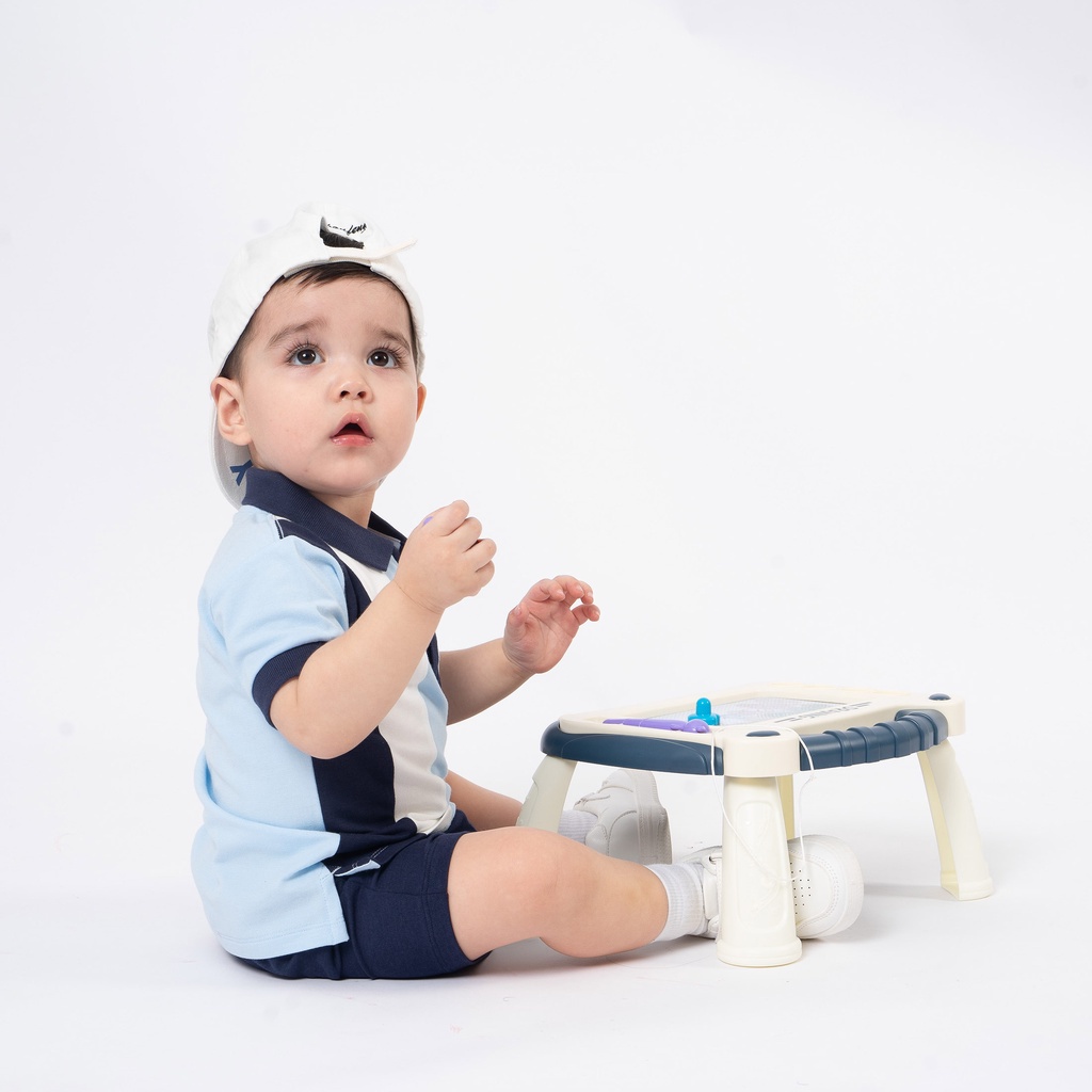 Áo Polo Cộc Tay bé trai, bé gái chất liệu Sợi Tre Cotton cao cấp BU Baby BPN330301 | Quần áo BU Baby chính hãng