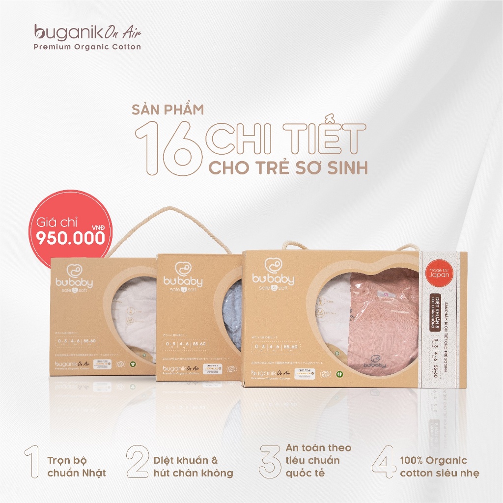 Tổng hợp Set Quà Tặng cao cấp dành cho bé sơ sinh 100% sợi tự nhiên | Quần áo BU Baby chính hãng