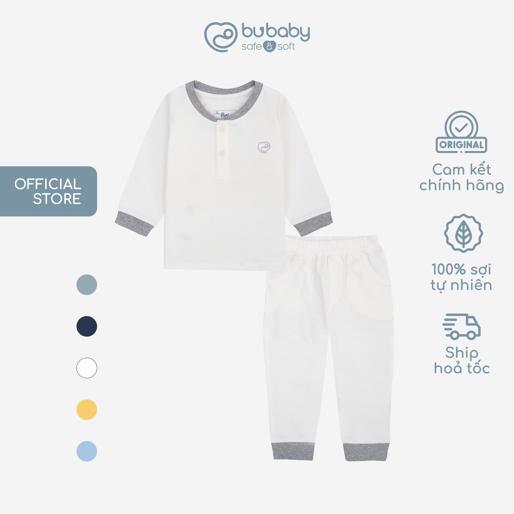 Bộ Quần Áo Polo dài tay cho bé chất liệu Sợi Tre Cotton cao cấp BU Baby BPN110301 | Quần áo BU Baby chính hãng