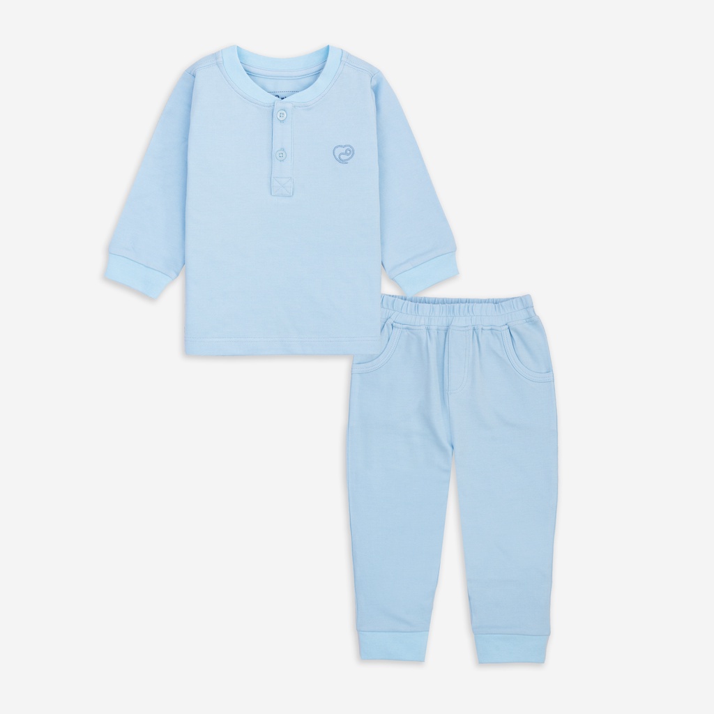 Bộ Quần Áo Polo dài tay cho bé chất liệu Sợi Tre Cotton cao cấp BU Baby BPN110301 | Quần áo BU Baby chính hãng