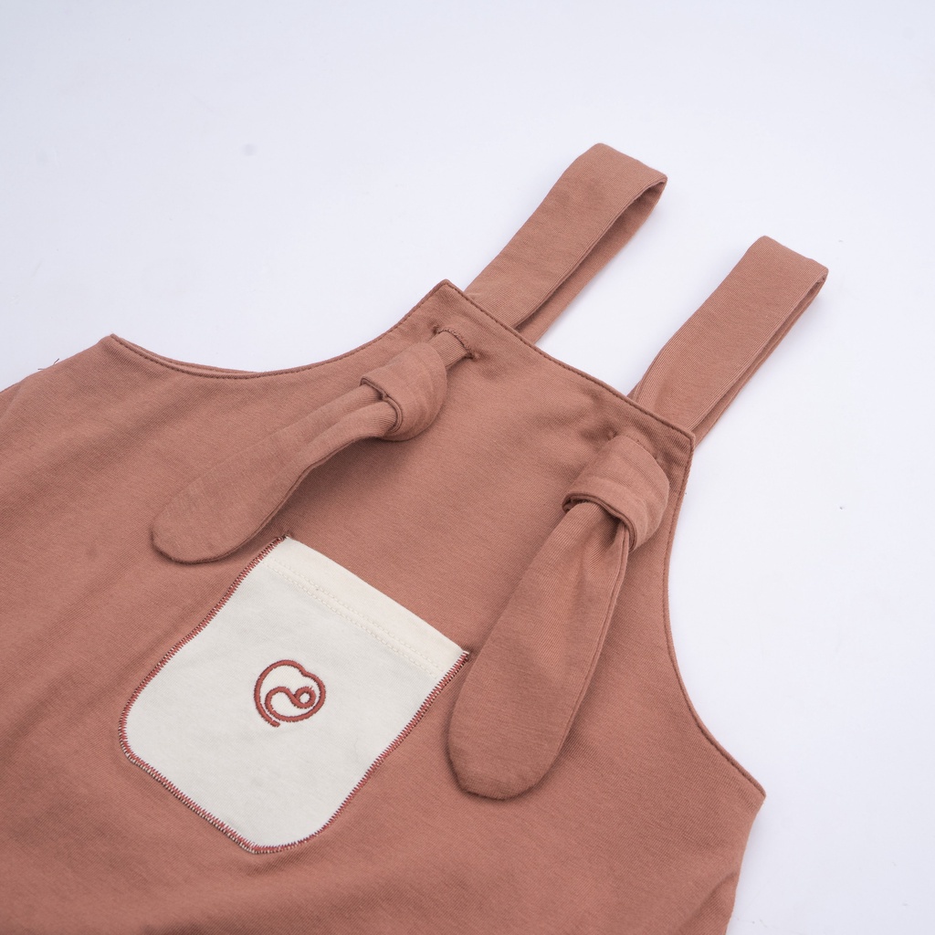 Set quần yếm kèm áo ngắn tay cài vai Brownie BOC630100 | Quần áo BU Baby chính hãng