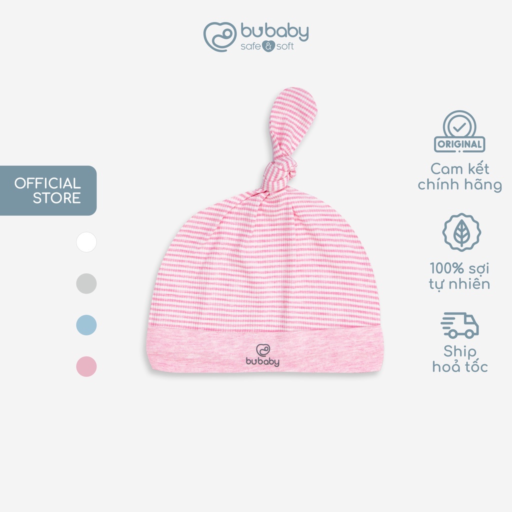 Mũ Sơ Sinh cho bé đáng yêu chất liệu Siro Cotton BU Baby ASR192400 | Phụ kiện BU Baby chính hãng