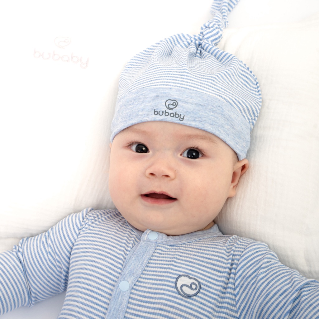 Mũ Sơ Sinh cho bé đáng yêu chất liệu Siro Cotton BU Baby ASR192400 | Phụ kiện BU Baby chính hãng