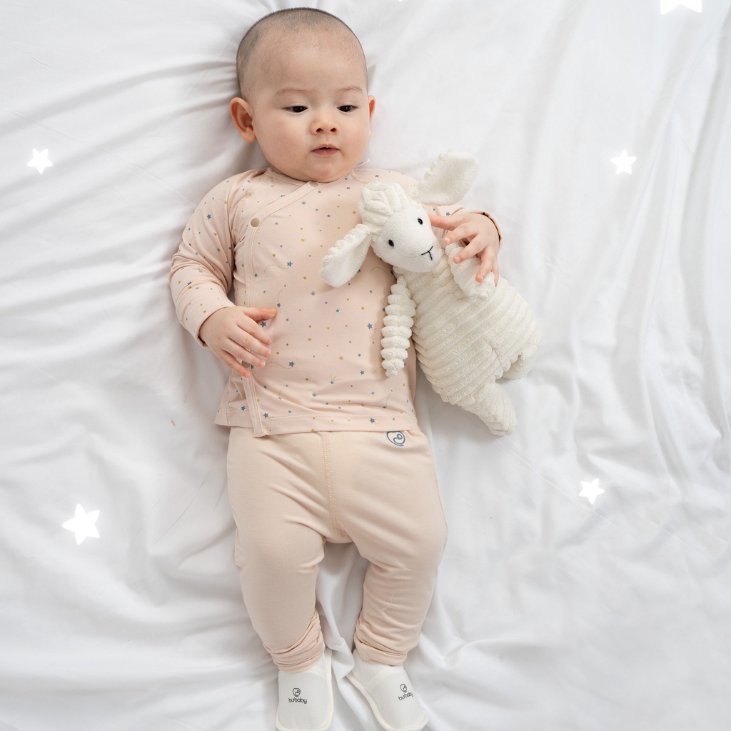 Bộ quần áo dài tay cài chéo, bao tay chân lật Twinkle - Bambus BBB110809 | Quần áo BU Baby chính hãng