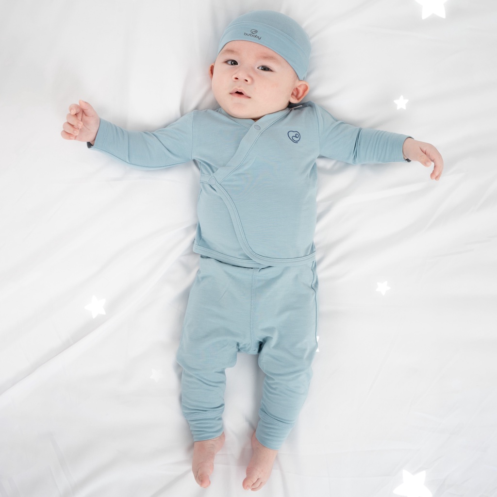 Bộ quần áo dài tay cài chéo Twinkle - Bambus BBB110802 | Quần áo BU Baby chính hãng