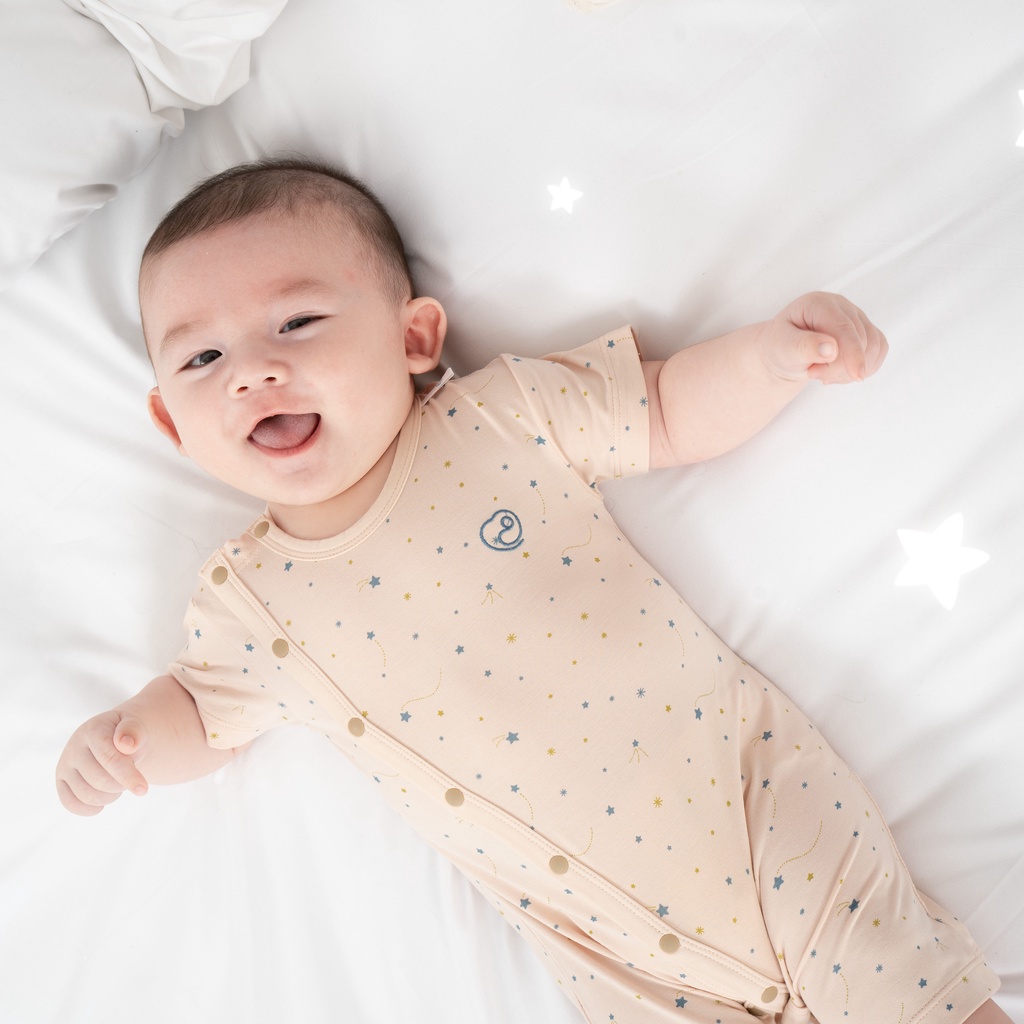 Body ngắn tay cài chéo Twinkle - Bambus BBB230801 | Quần áo BU Baby chính hãng