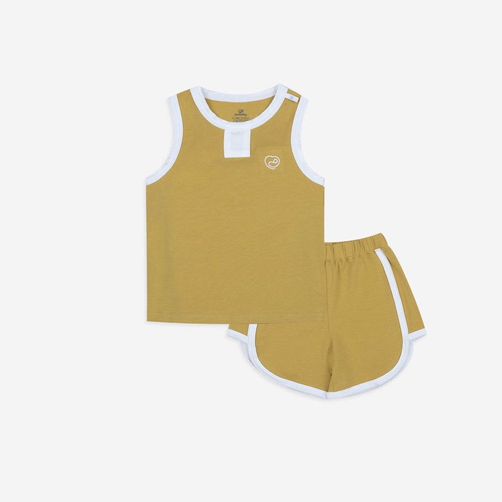 Bộ hè cho bé vải cotton hữu cơ cho bé dưới 1 tuổi BU Baby BOC016.01