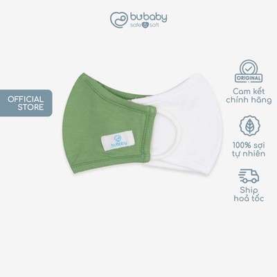 Set 02 Khẩu Trang cho bé vải Sợi Tre Đan Mạch Bambus kháng khuẩn tự nhiên BU Baby ABB030001