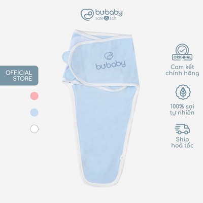 Kén ngủ có miếng dán cho bé sơ sinh cotton hữu cơ BU Baby chính hãng