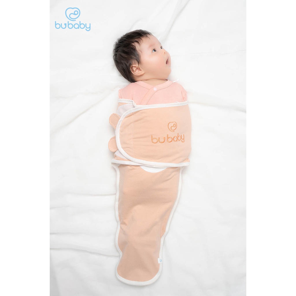 Kén ngủ có miếng dán cho bé sơ sinh cotton hữu cơ BU Baby chính hãng