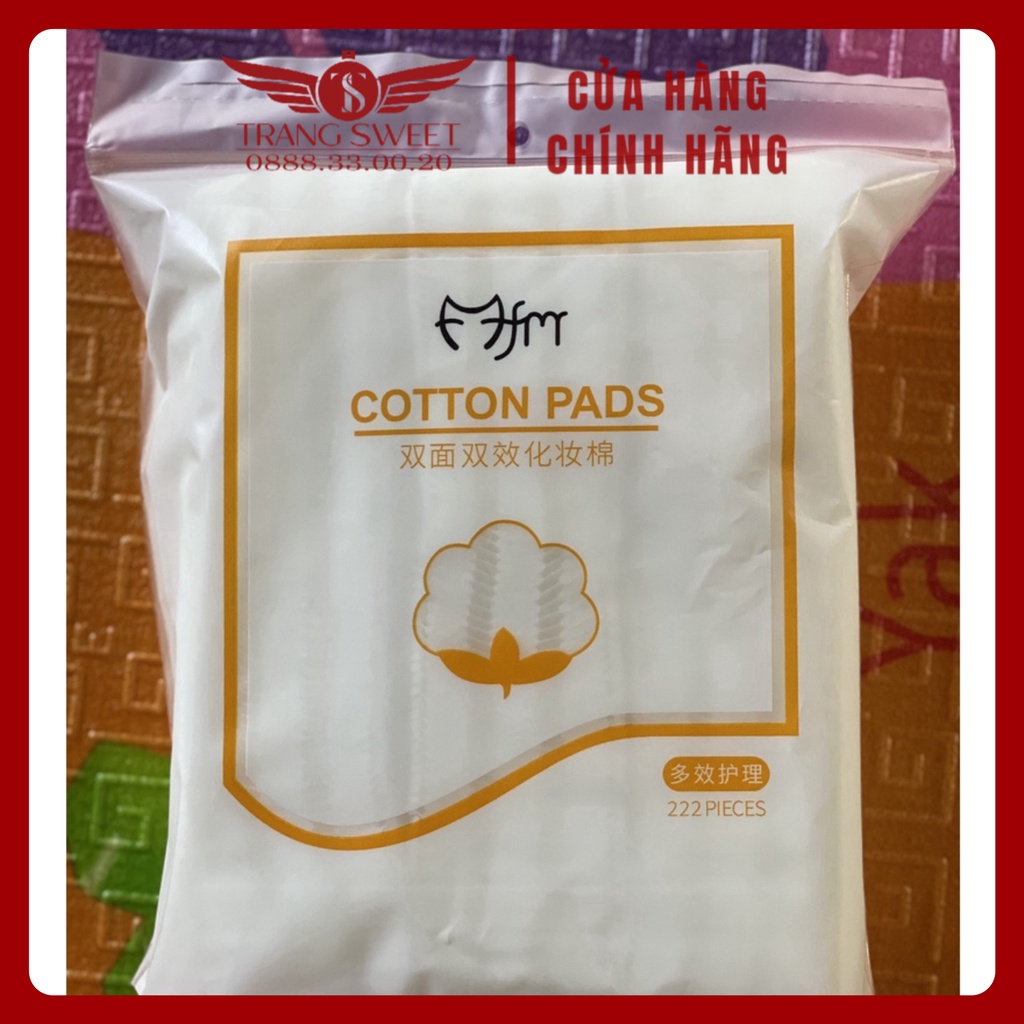 Bông tẩy trang 3 lớp Cotton Pads Túi 222 miếng
