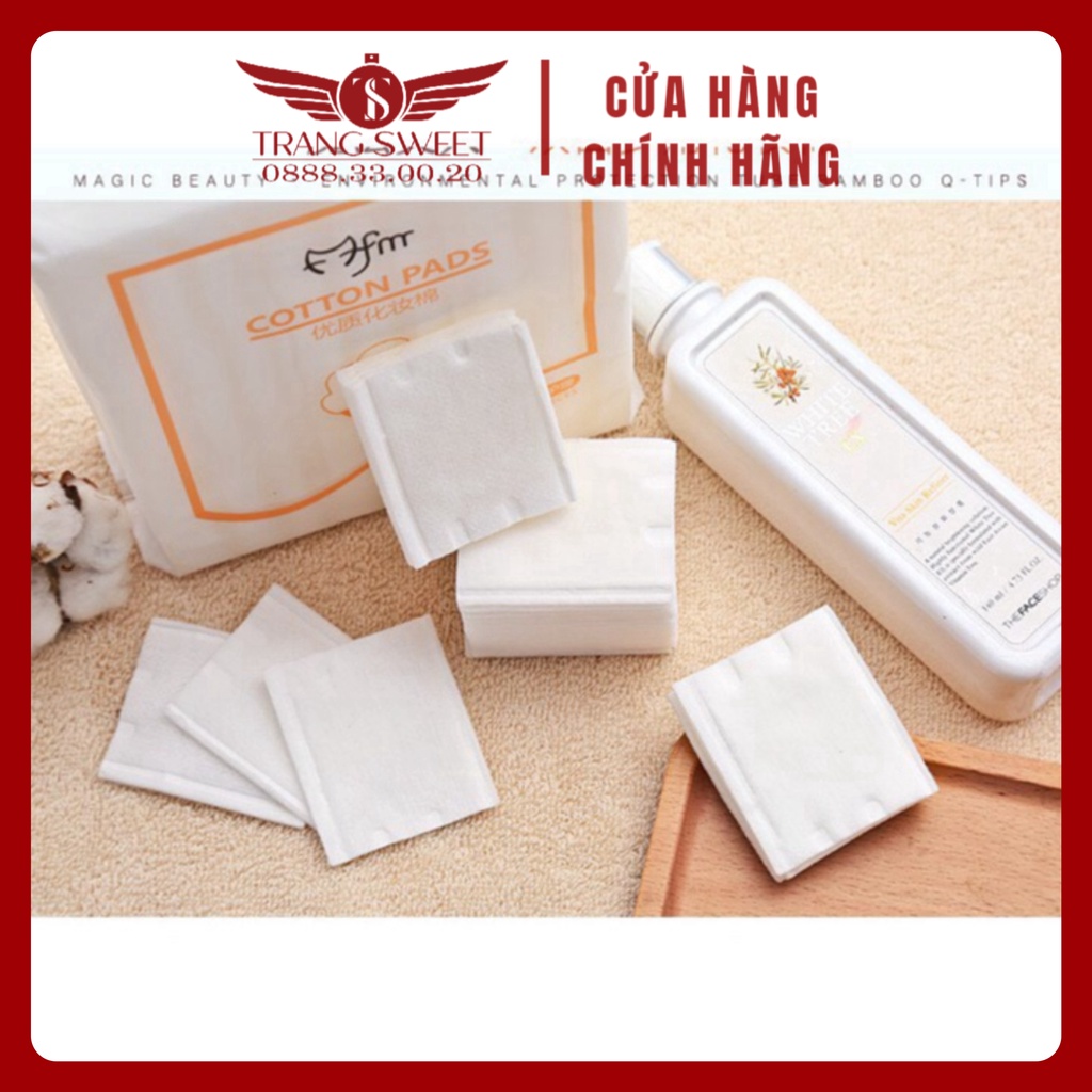 Bông tẩy trang 3 lớp Cotton Pads Túi 222 miếng