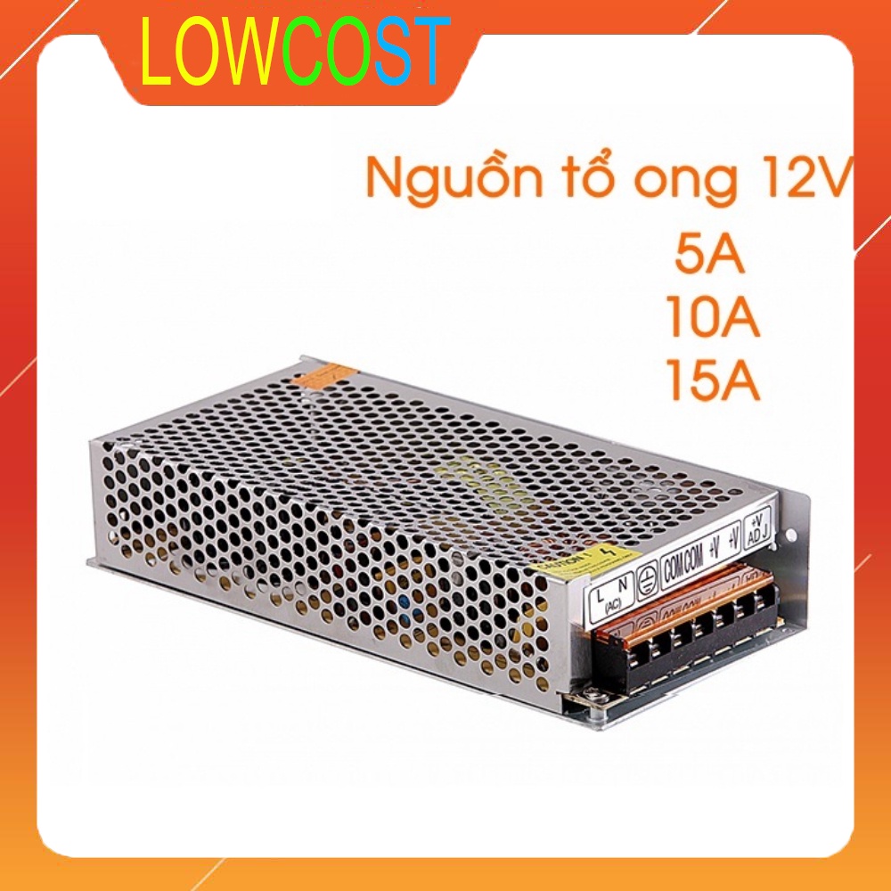 Nguồn tổng, nguồn tổ ong 12V-10A, 12V-15A chuyên dùng cho camera, thiết bị LED, motor...(BH 6 Tháng)