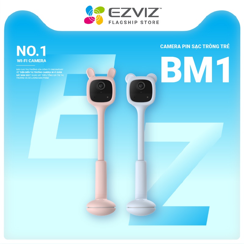 Camera Baby EZVIZ BM1, FHD 1080P, Pin Sạc & Wi-fi, Hồng Ngoại Vô Hình