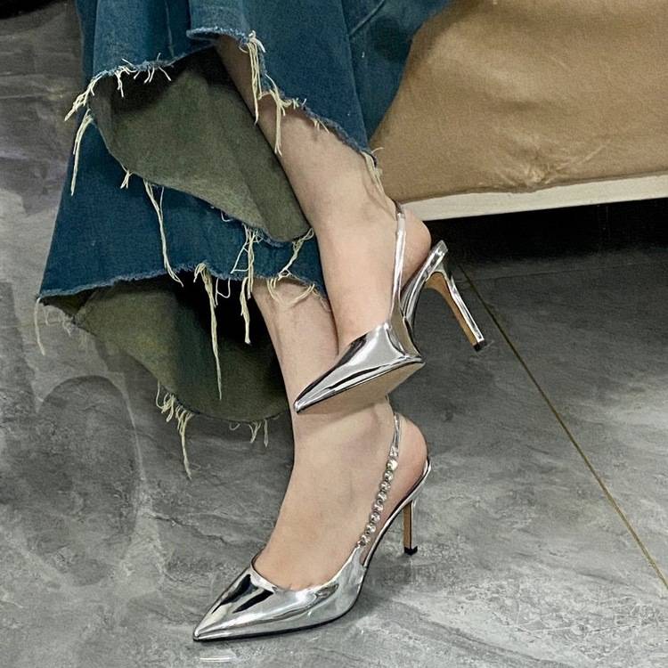 Sandal Cao Gót Mũi Nhọn Thiết Kế Mới Thời Trang Dành Cho Mùa Xuân Hè