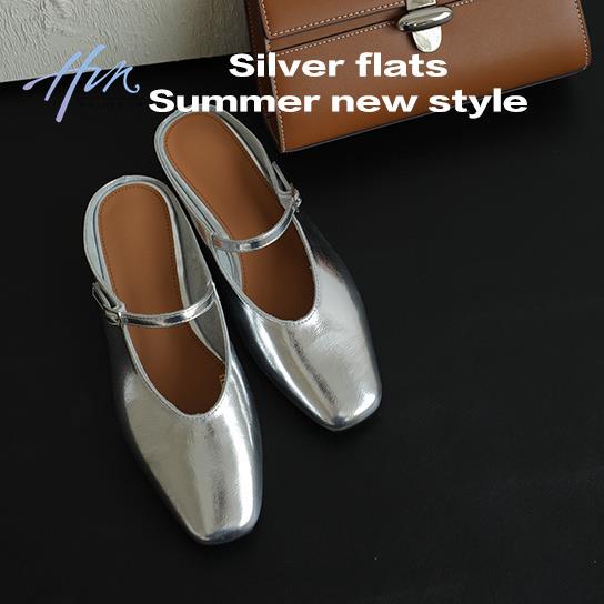 Dép Mary Jane Mũi Vuông Thời Trang Mùa Hè 2023 Phong Cách Retro Dành Cho Nữ