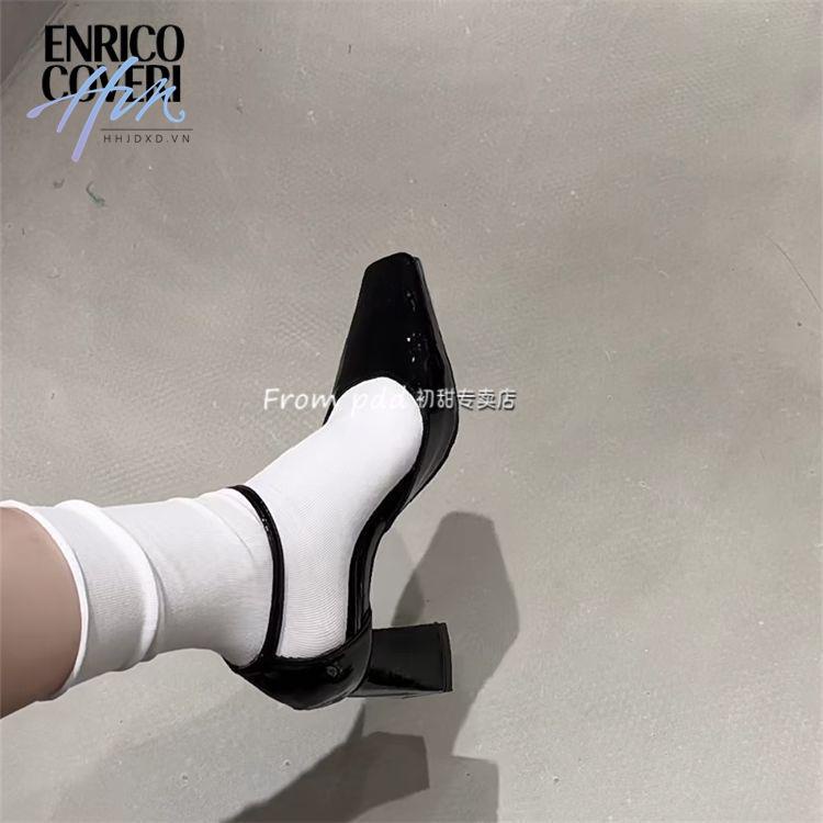 Giày Sandal Cao Gót Hở Ngón Màu Bạc Phong Cách Retro Pháp