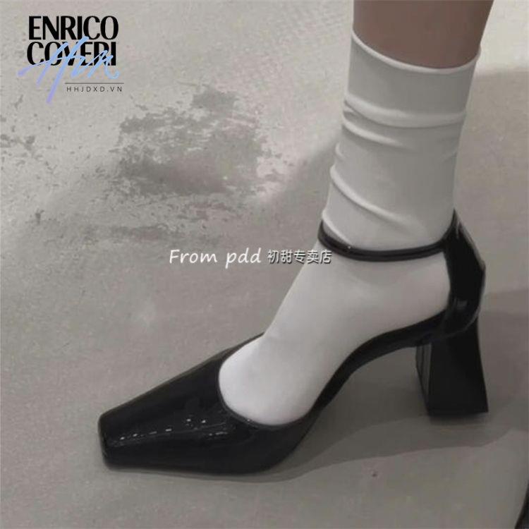 Giày Sandal Cao Gót Hở Ngón Màu Bạc Phong Cách Retro Pháp
