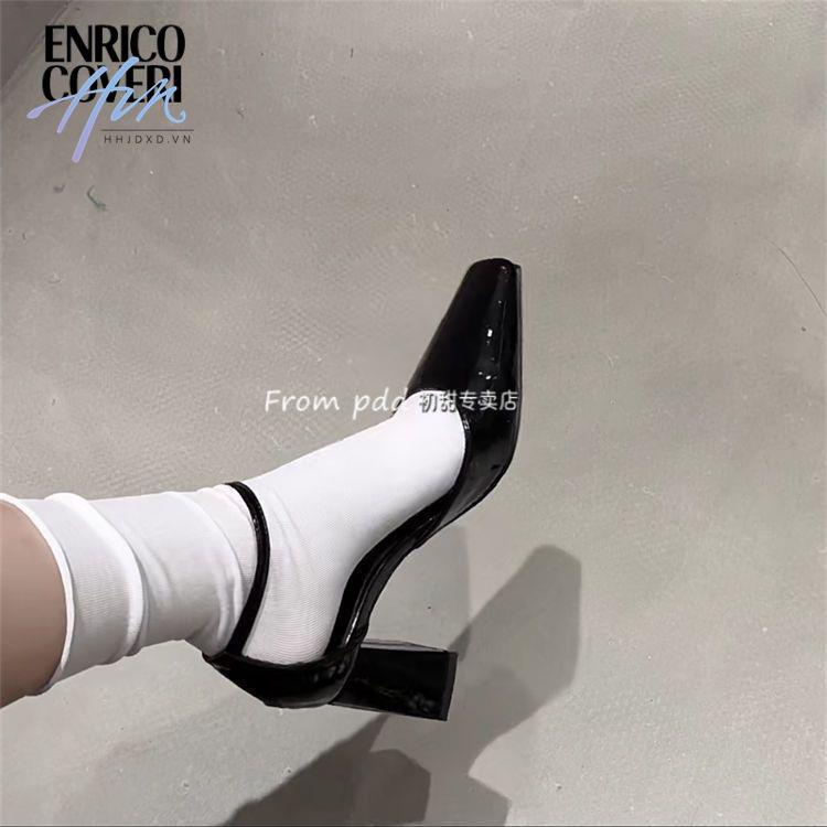 Giày Sandal Cao Gót Hở Ngón Màu Bạc Phong Cách Retro Pháp