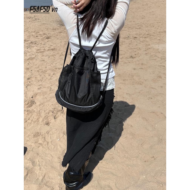 Ba Lô Dây Rút Đa Năng Sức Chứa Lớn Phong Cách Hàn Quốc Scho