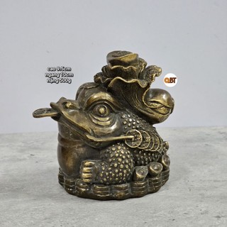 Thiềm thừ - Cóc 3 chân cõng bắp cải bằng đồng phong thuỷ