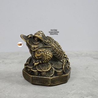 Cóc 3 chân ( thiềm thừ ) trên bát quái bằng đồng phong thủy