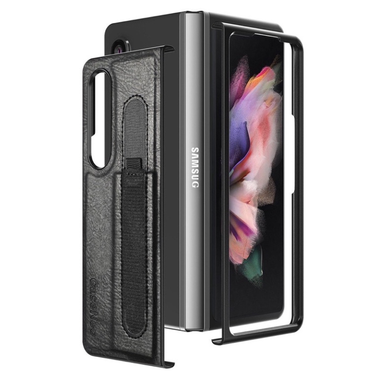 Ốp lưng da cho Samsung  Z Fold 4 5G, Z Fold 3 5G có khe gài bút sang trọng lịch lãm