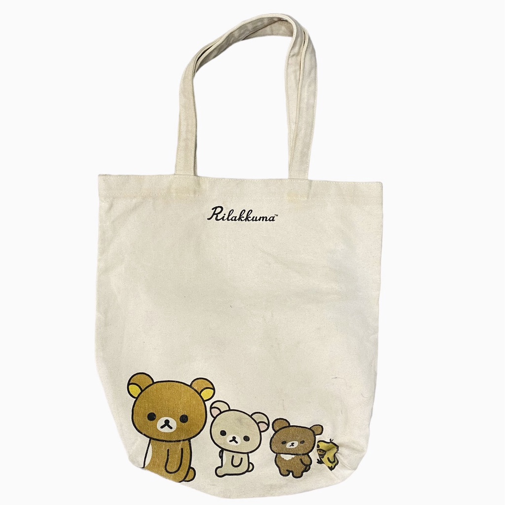 Túi Vải Đeo Vai Secondhand Mùa Hè, Túi Tote Phong Cách Hàn Quốc Nam Nữ