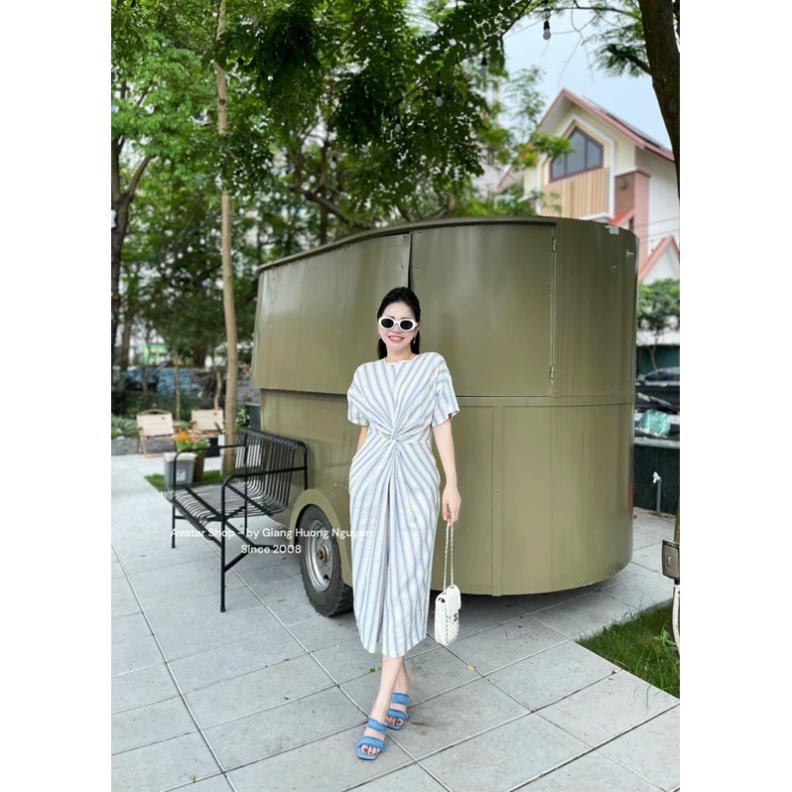 VÁY XOẮN EO SỌC TAY TRỄ ☘️