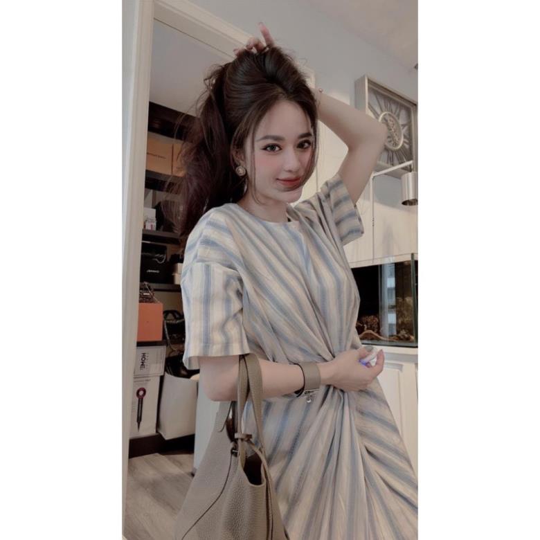 VÁY XOẮN EO SỌC TAY TRỄ ☘️