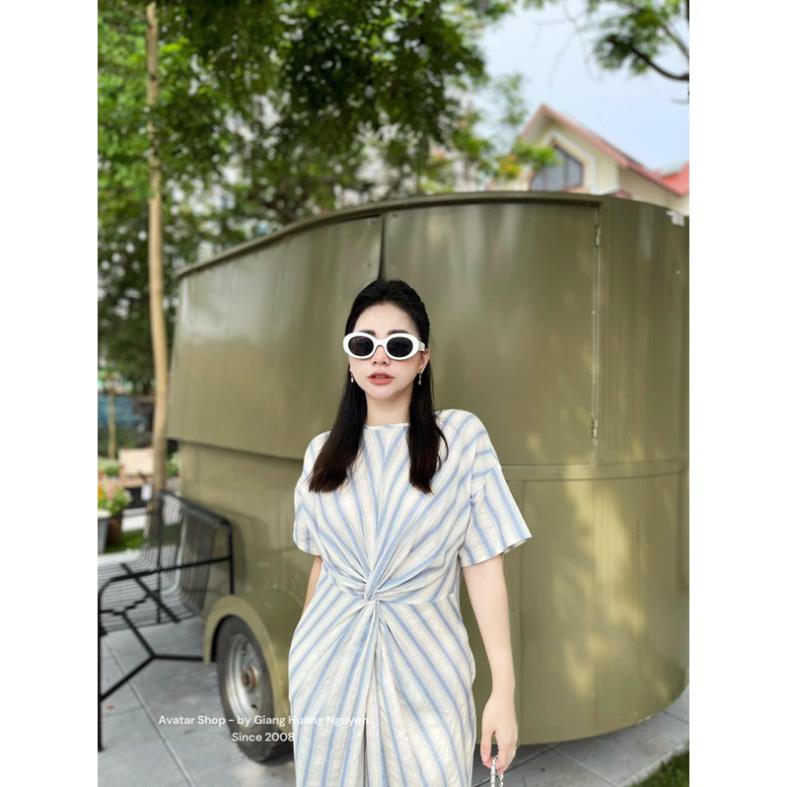 VÁY XOẮN EO SỌC TAY TRỄ ☘️